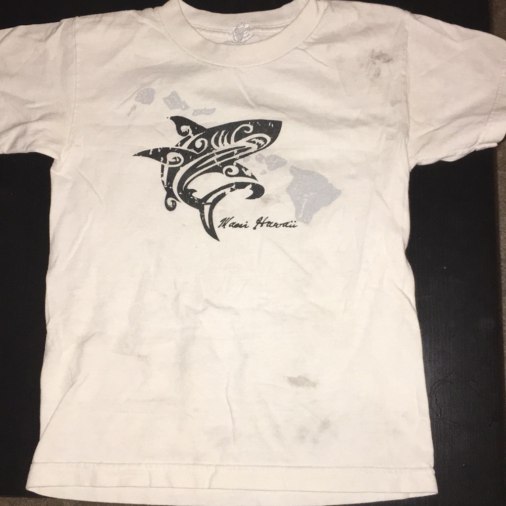 Black and white shark t shirt
